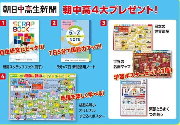 朝日中高生新聞のキャンペーン画像